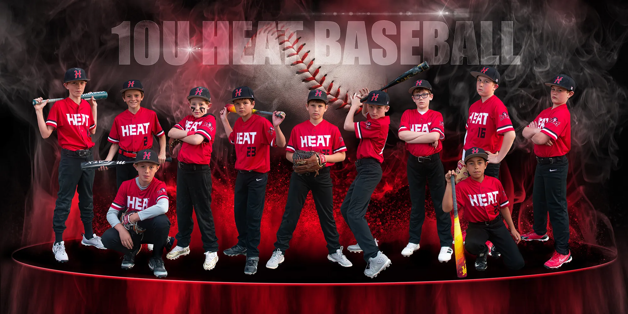 Team poster, 10U Heat baseball